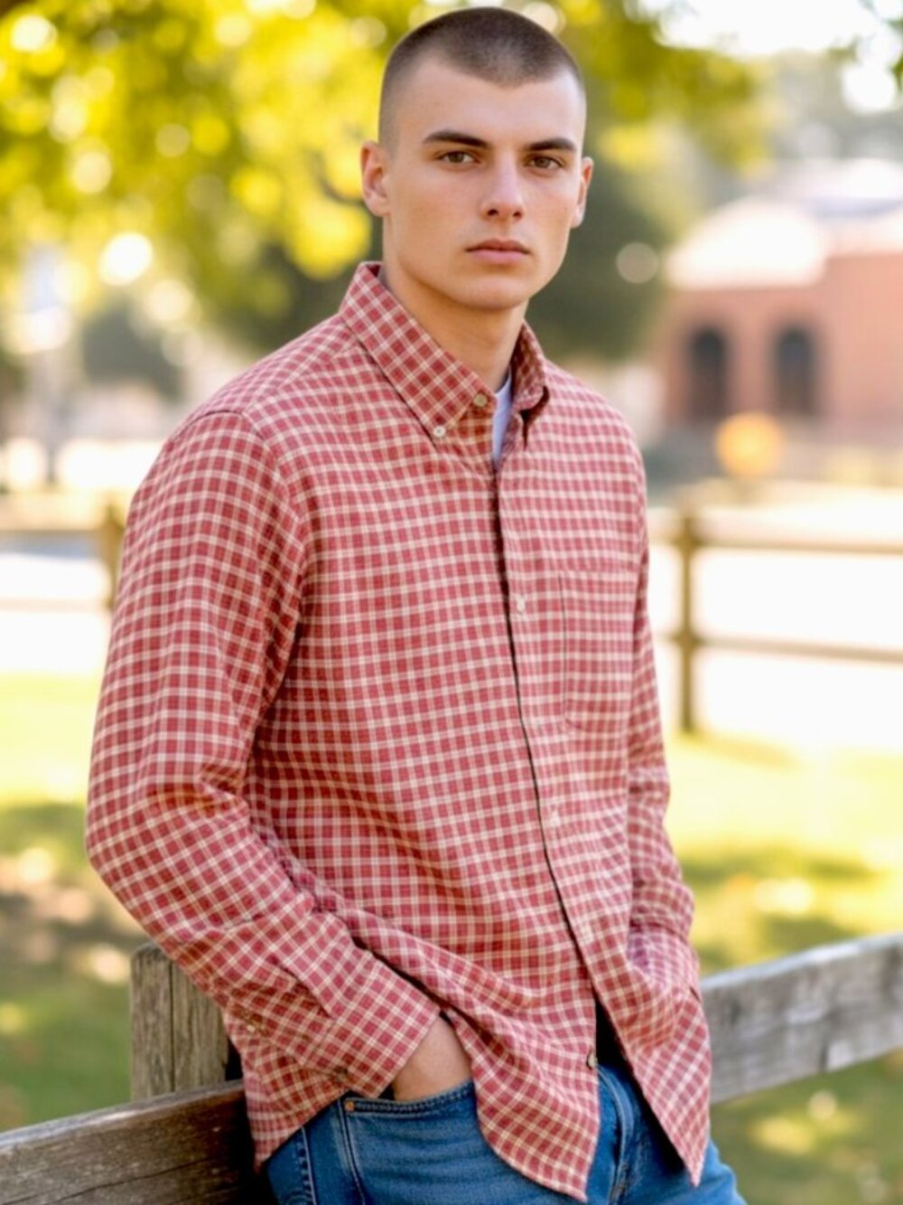 Vintage Claybrooke Red Plaid Long Sleeve Button-Down Flannel Shirt Size XL EUC